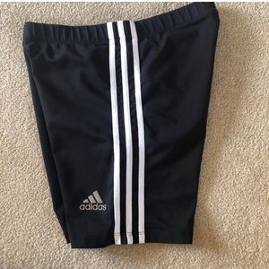 adidas Bottoms - Adidas | Biker Spandex Shorts Black & White Stripe adidas Bottoms - Adidas | Biker Spandex Shorts Black & White Stripe
